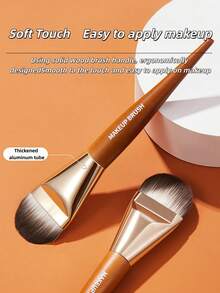 OEIEZ Foundation Brush – Flat Makeup Brush For Liquid & Cream Foundation, Soft Synthetic Bristles For Seamless And High-Coverage Face Makeup, Professional Korean Beauty Tool For Daily Use,Giveaways - Burnt Orange - View 7