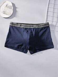 4pcs Cotton Panties Men's Boxer Shorts Sweat Absorbent Breathable Briefs Business Casual Briefs