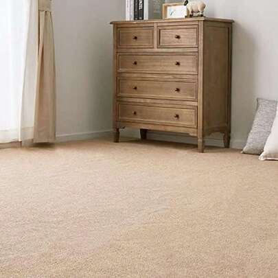 萩原 敷き詰めカーペット ベージュ 江戸間6畳 「モーエン」 防炎 抗菌 防臭 無地 業務用 店舗 施設 ホット対応 日本製