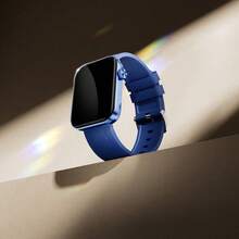 Đồng hồ thông minh ISW-O25, Màn hình AMOLED 1.952 inch, Viền kim loại gập ba, Núm xoay bằng thép không gỉ, Chống nước IP68, Pin 300mAh lâu dài - Màu xanh lam - Xem 3