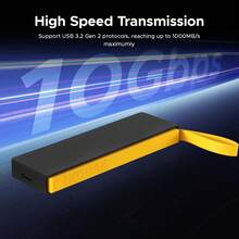 KODAK Extreme SSD Portable 1000MB/S 512GB 256GB 128GB USB3.2 TypeC Gen2 External Solid State Drive For PC Laptop Desktop Smartphone - Black - View 6