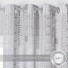 Linen Sheer Curtains Boho Style Grommet Top Semi Transparent Privacy Window Treatment Light Filtering For Living ... - Bohemiangrey - View 4