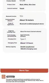Lenovo EA230 Bluetooth Earbuds TWS Wireless Headphones With Smart Noise Cancellation, Suitable For Calls, Music, Gaming, Sports, Compatible With Smartphones, Computers, Laptops, Tablets, Low Latency, Genuine Lenovo Music & Gaming Headset - Black - View 10