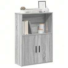 Libreria vidaXL Sonoma grigio 60x24x85 cm in legno composito - Cammello - Visualizzare 1
