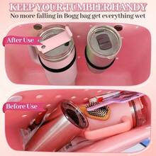 2 Pack Cup Holder, Fits 16 - 40oz, Insert Drink Holder Compatible With All Bogg Bags Simply Beach Tote Bag Bottle Holder Attachment Accessories - màu đen - Xem 5