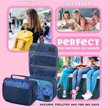 SLAWDisney Stitch Hanging Toiletry Bags For Women Teenagers Girls Minnie Mouse Cosmetic Bag Travel Accessories Stitch Gifts Blue Stitch - BlueStitch - Xem 4