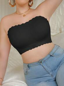 Plus Size Women's Front Closure Bra, Enhanced Bust Support, Non-Slip Skin-Friendly Design, Ladies Underwear - Black - View 2