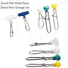 Plataformas de pesca para pesca de gato, 10/60 unidades, conectores de peso de plomada resistentes con cierre de doble bloqueo para agua salada, surf y pesca, pesca de gato, plataforma deslizante, - Tipo B_Transparente + 10 piezas - Ver 5