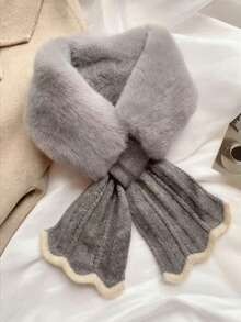 1pc Women's Knitted Fluffy Warm Hat, With A Fish-Tail Style Draping Design. Perfect For Daily Winter Warmth Accessories. Suitable For Wearing At Christmas And As A Valentine's Day Gift.