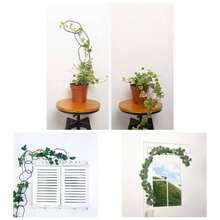 17 Piezas de Enrejado de Cadena de Metal para Plantas trepadoras al Aire ltima intervensin, Soporte para escaladores de Plantas de Pothos Enrejado de Vid para jardn, Accesorios de casa, Soporte - 17 enrejados ovalados - Ver 1