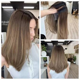 Cosplay Syntetisk Lace Front Peruk Ombre Brun Blond Slingor Löst Vågigt Lace Peruk För Kvinnor Vit Honungsblond Med Rötter Limfri Lätt att Bära