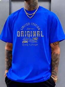 1pcsPAYEAH Original Raw Denim 100% Heavy Cotton T Shirt180gDrop Shoulder Men's Autumn Cotton T-Shirt Thick Sturdy Fabric Easy Match Office​ - Blue - View 6