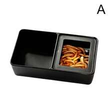 2-In-1 Anti-Escape Food & Water Feeder, Spider Lizard Insect Reptile Breeding Supplies, Plastic Reptile Feeding Bowl, Dual Compartment Structure - Feeding Bowl - View 12