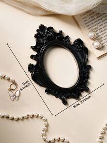 1 Khung ảnh nhựa họa tiết hoa 3D phong cách Châu Âu màu đen, Phụ kiện trang trí DIY, Thích hợp làm đạo cụ chụp ảnh, Trang trí nhà thu nhỏ, Trang trí không khí ngày lễ - màu đen - Xem 15