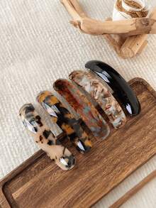 1pc/4pcs/6pcs High Quality Fashion Hair Clips, Spring Clamps, Large French Style Hair Clips For Girls, Hair Accessories, Shiny Oval Arch Hair Clips, Head Accessories - Multicolor - View 10