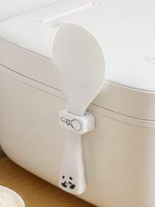 1/2pcs Cute Black & White Multi-Functional Wall-Mounted Storage Rack - Kitchen Utensil Holder And Cable Organizer (Plastic Hooks, Can Hang Small Items/Rice Cooker Accessories) - Multicolor - View 11