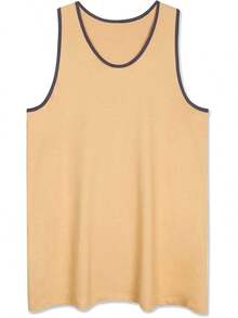 playera de tirantes para hombre, básica, casual, deportiva, para entrenamiento, gimnasio - clásico dorado azul marino - Ver 6