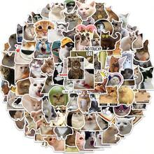100张趣味猫咪贴纸，适用于水瓶、Kiwaii等，防水，可爱猫咪图案，也可用于Kindle、行李箱、吉他、笔记本电脑等，成人复活节礼物之选。 - 彩色 - 查看 3