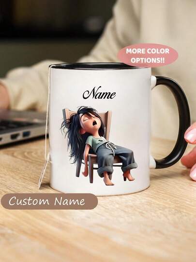 Customized Mugs, Coffee Cups And Cups - Can Print Names And Patterns, Single-Sided Design - Ideal Gifts For Women, Teens, Mothers, Birthdays, Graduations, Mother's/Father's Day - 7 Colors Available - Ceramic Mugs, Suitable For Coffee, Tea And Hot Chocolate - Essential For Home, Office And Dorm - Reusable, Fun Design, High-Quality Printing, Perfect For Birthdays.