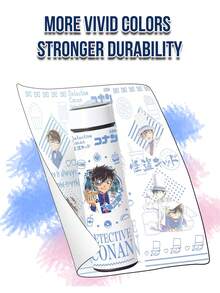 Detective Conan Kaito Kid (Conan Disguise) 316 Stainless Steel Insulated Cup (500ML) – Playful Blue-Themed Anime Tumbler, Quirky Disguise Print + Food Pattern Decor, Long-Lasting Heat & Cold Retention, Perfect for Yutsy/Kahims Fans/Mrs. Anime Collectible, Ideal Gift for Anime Enthusiasts (Great for Birthdays/Anime Merch Swaps/Back-to-School) - 柯南長白保溫杯06 - 查看 3