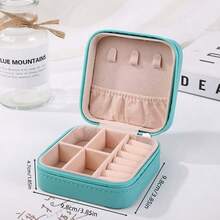 3-Layer Dual-Layer Faux Leather Jewelry Box, Elegant Necklace Earring Gold Jewelry Case, Large Capacity Jewelry Organizer With Lock And Soft Lining Drawers - Ideal Gift For Women On Valentine's Day - Multicolor - View 16