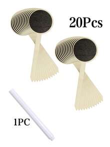 1-30 Pieces Mini Chalkboard Plant Tags, 15 X 6 Cm T-Type Garden Plant Labels With Marker, Wooden Plant Labels Rectangle Tags, Vegetable Plaques For Potted Plants - Multicolor - View 30