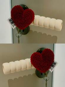 1/2 pièces Butoirs de porte en forme de cœur rose - Protecteurs muraux antichoc en peluche douce, butoirs de porte décoratifs en plastique ovale durable pour la maison et le bureau, protection murale anti-rayures, butoirs de porte pour la à la maison et au bureau. Ils présentent une texture en peluche douce qui offre une protection contre les chocs et protège les verrous muraux. Le corps principal est en plastique durable avec un design ovale, servant de butoirs décoratifs pour les environnements domestiques - Multicolore - Voir 11