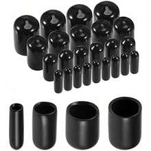 Rubber End Caps 40pcs Flexible Screw Thread Protector Caps Bolt Cover Rubber Bolt Covers Caps,Rubber Screw Caps For Metal Tube Rod Bolt In 4 Size 3mm,6mm,9mm,12mm