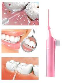 手动高压牙线器 - 便携式手持高压水牙线器，无需电池/电源，口腔卫生维护，牙菌斑去除工具，符合人体工程学设计的水流清洁牙齿，轻巧耐用，可靠的家用和旅行牙线器。 - 彩色 - 查看 7