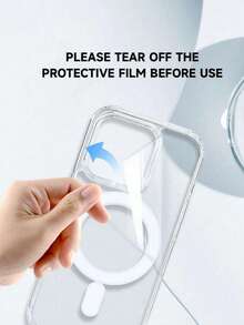 1 pieza Funda de teléfono transparente con carga inalámbrica magnética, TPU+PC a prueba de golpes, con orificio grande, botón de cámara antiarañazos, botón de fotografía AI, compatible con iPhone 17 ProMax/17/17 Pro/17/11/12/12 Pro/12 Plus/13/13 Pro/13 Plus/13 ProMax/14/14 Plus/14 Pro/14 ProMax/15/15 Plus/15 Pro/15 ProMax/16/16 Plus/16 Pro/16 ProMax/16e/12Mini/13Mini - transparente - Ver 3