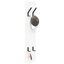 Wall-Mounted Coat Rack White 20 X 1.5 X 100 Cm Engineered Wood - Putih - View 4