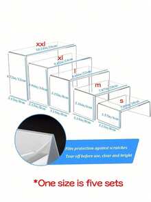 5pcs Reusable Acrylic U-Shaped Display Stand - Cupcake Stand For Desserts, Jewelry, Buffet And Party Supplies. Sturdy, Adjustable And Easy To Assemble. - Clear - View 3