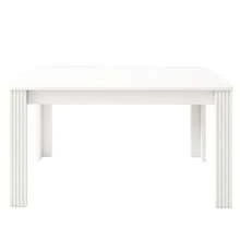 Dining Table, Contemporary Dining Table, Sturdy Dining Table, Four-Legged Table, Oak Wood Table, Rectangular Dining Table, Coffee/Leisure Table, Modern Simple Dining Table, White [OLD SKU:WF312300AAW] - White - View 6