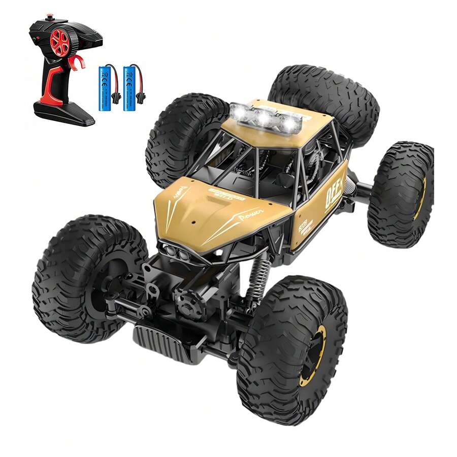 Coche De Juguete Control Remoto De Aleación Para Niños - Dorado - Ver 1