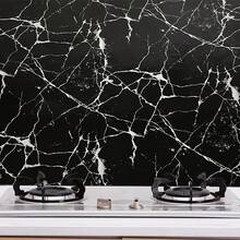 YITAPE 0.05mm Thick Self-Adhesive PVC Sticker, Suitable For Furniture Renovation, Oil-Resistant, Scratch-Resistant, Heat-Resistant. Can Be Used To Cover Wall Defects And Cracks, Also Can Be Used To Remodel Kitchen Countertops, Sinks And Tables. - Black - View 3