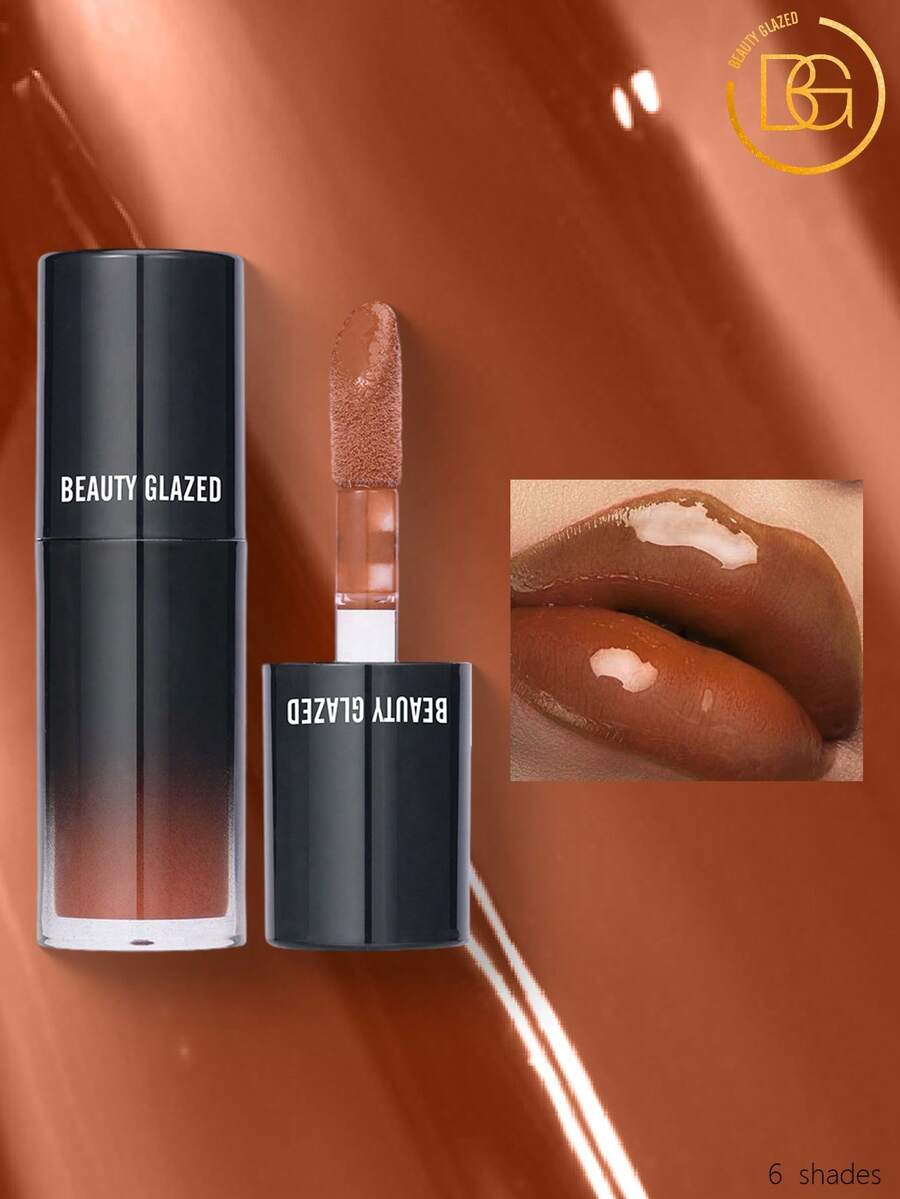 beauty glazed 唇油唇彩套装，有色唇彩油，丰盈保湿滋养双唇，持久清新柔滑唇部护理 - #101 - 查看 1