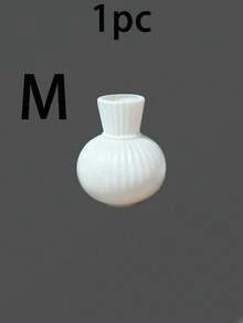 1pc White/Black Minimalist Plastic Vase, Decorative Vase, Art Vase, Artificial Vase, Creative Vase, Flower Decor, Floral Arrangement, Room Decor, Simple Creative Vase, Living Room, Dining Table Decor, PP Material Anti-Drop Holiday Decor Gift, Birthday Graduation Home Decor Vase, Birthday Party, Singles Party, Festival Party - Multicolor - View 13