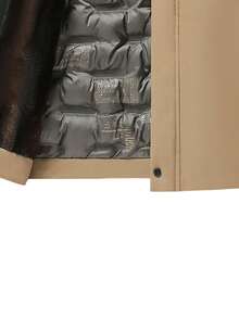 New Autumn/Winter Men's Outdoor Hiking Graphene Padded Waterproof Warm Detachable Hooded Fleece Jacket - Khaki - View 6