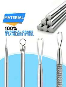 2pcs Blackhead Remover Tool Kit, Acne Treatment Tool, Professional Grade Blackhead & Pimple Extractor, Facial Nose Blackhead Removal Squeezers - Multicolor - View 3