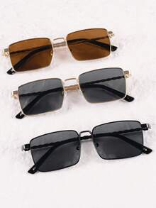 Unique Twisted Leg Fashion Oval Fashion Glasses Set, Stylish Back To School Preppy Outfit - Multicolor - View 18