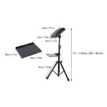 Soporte de reposabrazos de altura ajustable, trípode de acero al manganeso con almohadilla de cuero PU impermeable para salón de belleza. - Negro - Ver 6