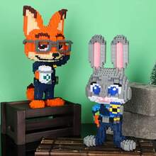 1pc Zootopia Judy And Nick Building Block Model Set - Birthday/Christmas/New Year Party Gift, Gift For Friends And Family Gathering - Multicolor - View 4
