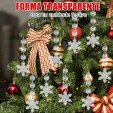 36pzs Adornos de Cristal para árbol de Navidad,Adornos Colgantes de Copos de Nieve de Cristal,Colgantes para el País de Las Maravillas Invernal,Adecuado para Decoración Navideña y Fiestas(12cm)(default) - Multicolor - Ver 5