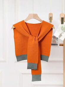 1 pieza Chal de mujer tejido con hilo de núcleo, cárdigan envolvente de unicolor, bufanda ligera de verano para atar al cuello