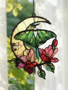 1 cái Luna Moth Butterfly Suncatcher, đồ trang trí Acrylic hình bướm, tranh treo tường cửa sổ, quà tặng Giáng sinh độc đáo, quà tặng cho cô ấy (Vui lòng xé lớp màng bảo vệ trước khi sử dụng, sản phẩm được làm bằng Acrylic, không phải thủy tinh) - Nhiều màu - Xem 7