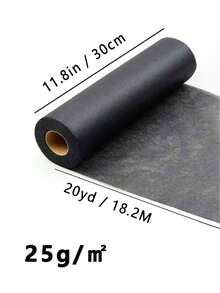 1 Roll, 11.8 Inches X 10/15/20 Yards Iron-On Fusible Interfacing, Suitable For Sewing And Crafting - Lightweight Polyester Interfacing For Garments, Bags And Home Decor - trắng - Xem 15