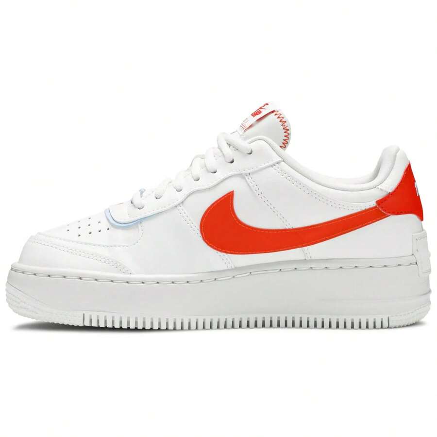 Nike Air Force 1 Low Shadow Summit White Team Orange Women's CQ9503-100 Sporty Lace Up Home Outdoor All Seasons | Classic, Comfortable - 紅色 - 查看 1