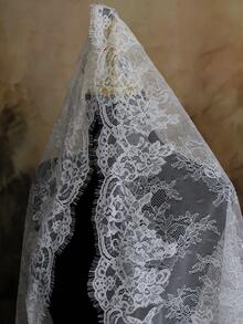 1pc Lace Bridal Veil, Vintage Mid-Length Cathedral Train Wedding Dress Headpiece Valentine's Day Accessories