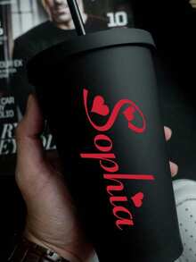 Customized Name Stickers, Suitable For Glass Cups, Gift Boxes Or Use; Personalized Vinyl Labels, Suitable For Bridesmaid Invitations, Office Valentine's Day Gifts, Father's Day Gifts; Can Also Be Used To Personalize Water Bottles, Mugs, Cups, Laptops, Etc.; Customized Label Decorations - Multicolor - View 9