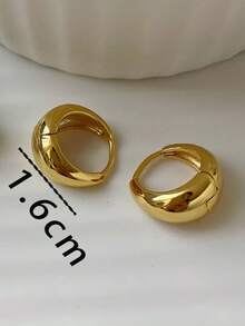 14K Gold Plated Sparkling Star Hoop Earrings, Women's Cubic Zirconia Starry Sky Thick Hoops, Gold Earrings, Women's Fashion Accessories, Graduation Gift, Autumn/Winter Earrings, Christmas Earrings